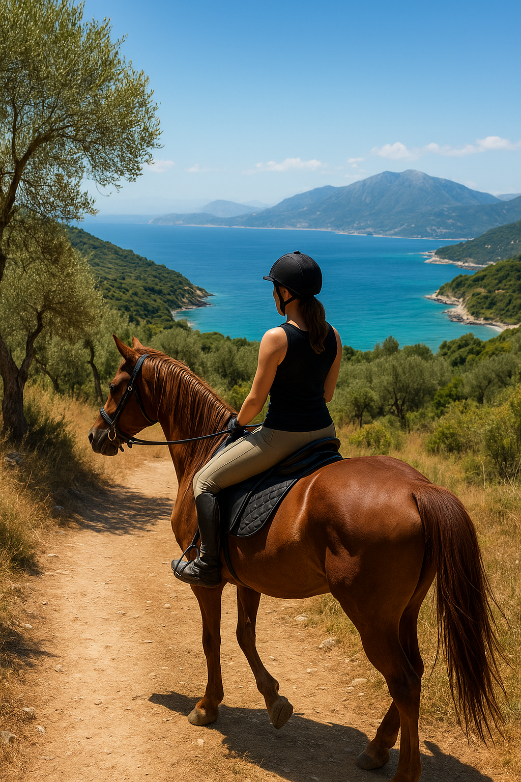 Buitenrit Strand nabij Kassiopi Corfu - Griekenland - Afbeelding 1