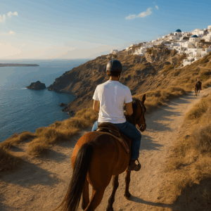 Buitenrit Strand Megalochori  Santorini - Griekenland