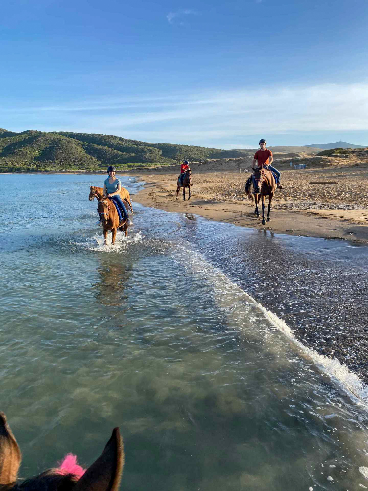 Buitenrit van bos en duinen naar zee Noordwestkust Sardinië - Italië