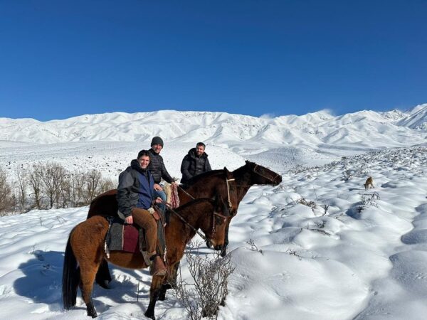 Paardrijden aan de voet van het Andesgebergte - Argentinië