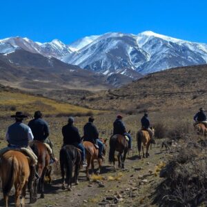 Paardrijden aan de voet van het Andesgebergte - Argentinië