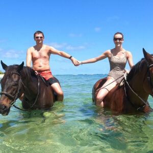 Buitenrit: Zwemmen met paarden en strandrit Riambel - Mauritius - Afbeelding 7