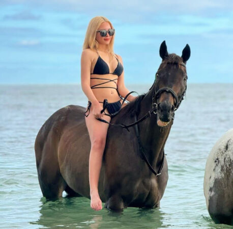 Buitenrit: Zwemmen met paarden en strandrit Riambel - Mauritius