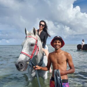 Buitenrit: Zwemmen met paarden en strandrit Riambel - Mauritius - Afbeelding 8